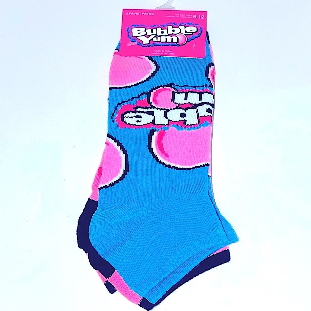 4/$20 Bubble Yum Women’s Ankle Socks – 2 Pair Pack (Sizes 6–12)